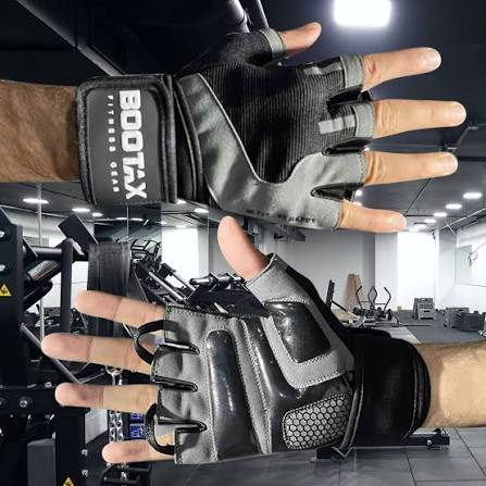 Grey Fingerless Gym Gloves