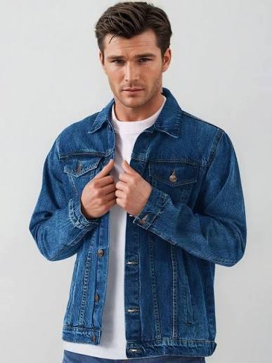 Mid-Wash Denim Trucker Jacket