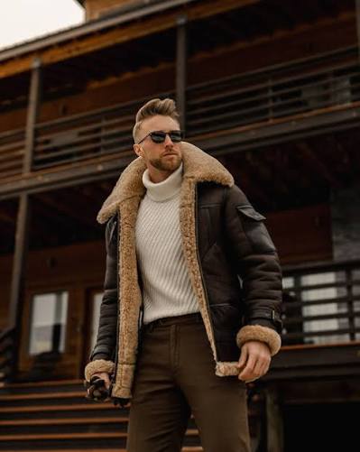 Shearling-Collar Puffer Jacket