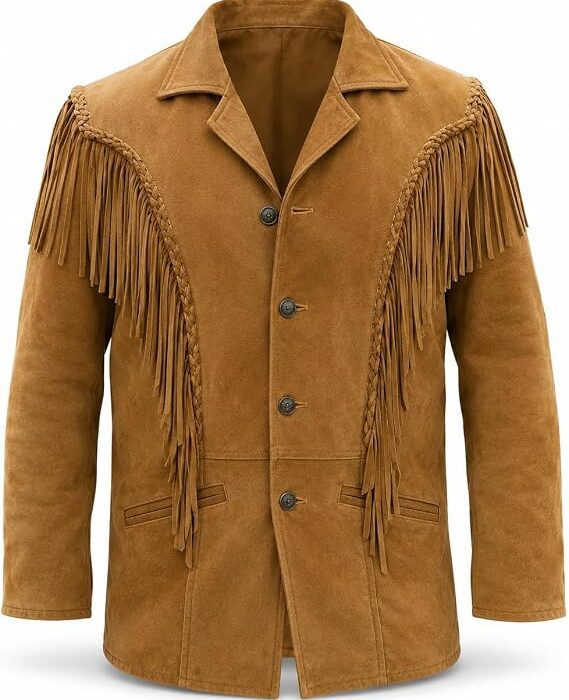 Tan Suede Fringe Jacket