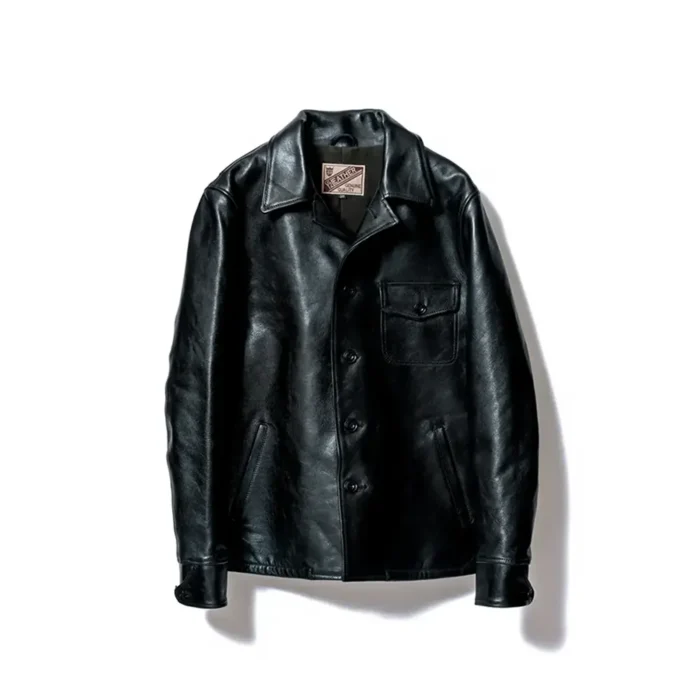 Black Leather Shirt-Jacket