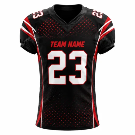 Black & Red Halftone Football Jersey