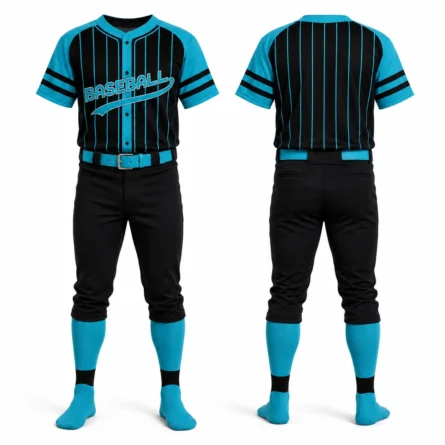Teal Pinstripe Baseball Uniform Set