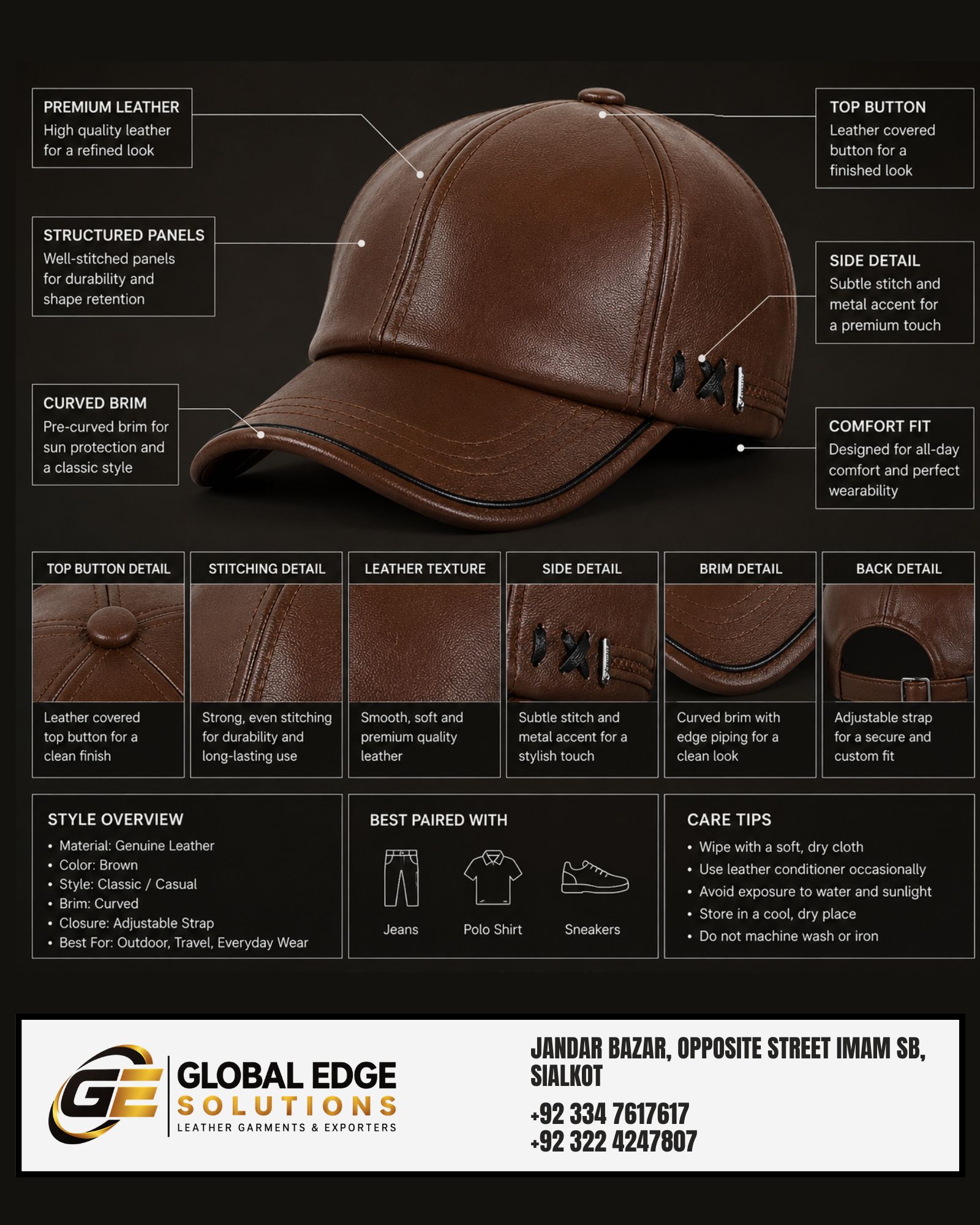 Leather Cap product details